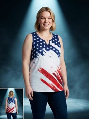 Patriotic Stars & Stripes Tank Top